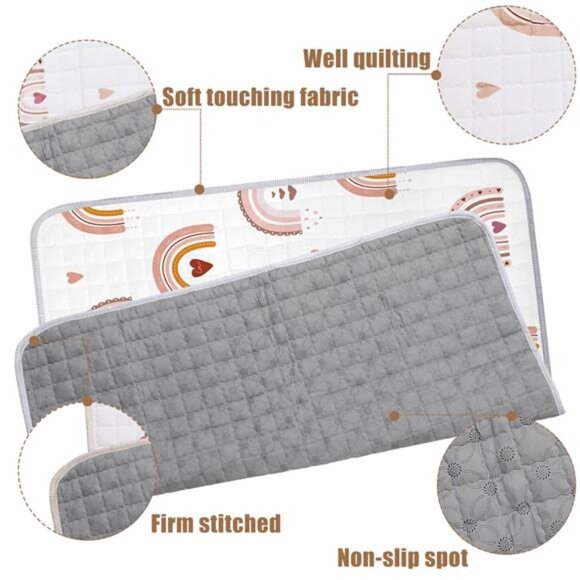 43 x 43 Inch Boho Baby Play Mat Portable Crawling Washable Foldable - Picture 5 of 7